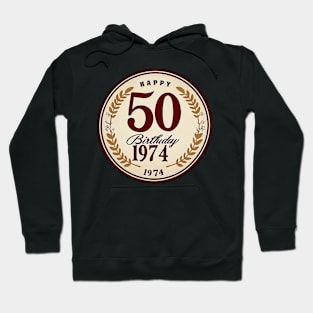 Vintage 1974 50th Birthday Gifts 50 Year Old Hoodie